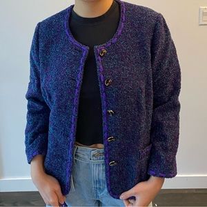 Vintage quilted blazer jacket